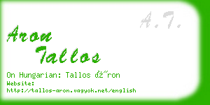 aron tallos business card